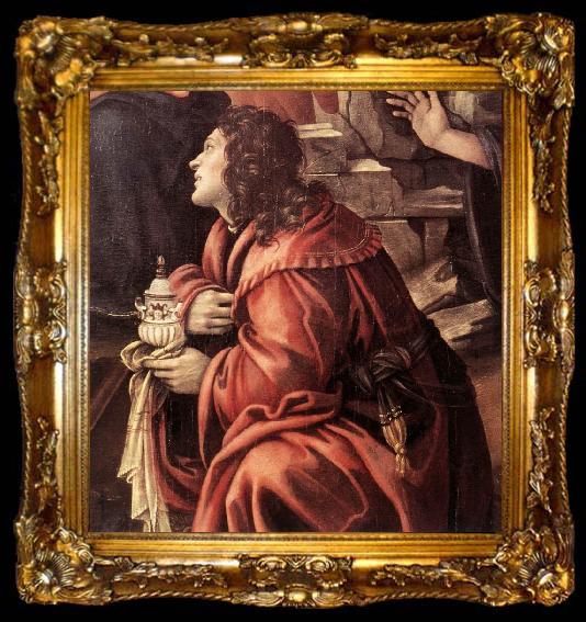 framed  LIPPI, Filippino Adoration of the Magi (detail) sg, ta009-2